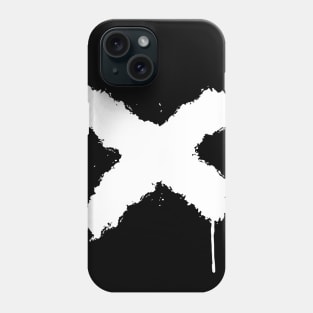 x white paint Phone Case