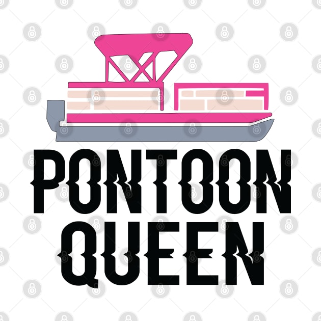 Pontoon Queen Vintage Funny Pontoon Boat Lover Girls by Sowrav