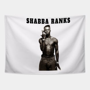 Shabba Ranks Jamaican 90s Dancehall General Jah Rastafari vintage Graphic Tee Hip Hop Poster vintage design, Singer TShirt Sweatshirt T-shirt LTL12 Tapestry