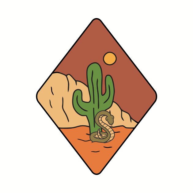 Desert Landscape Doodle by Vault Emporium