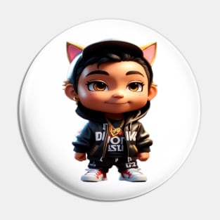 CatBoy: The King of Feline Hip Hop Pin