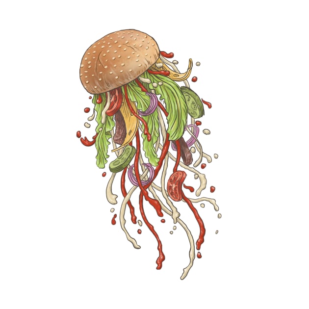 Jellyfish Burger by Kelelowor