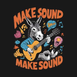 Donkey playing guitar (3) T-Shirt