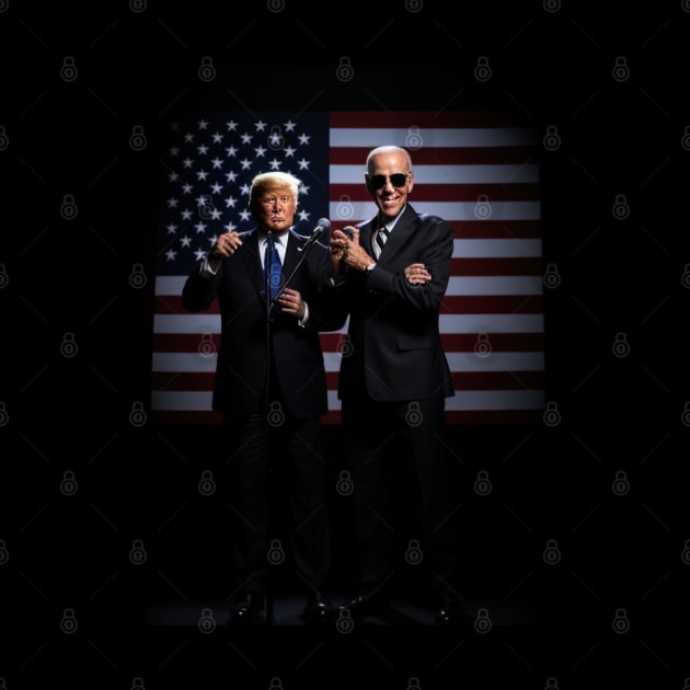 Trump vs Biden - Tshirt Design by Maverick Media