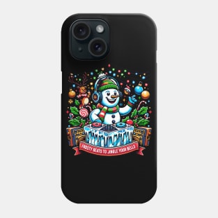 Frosty Beats - Snowman DJ Christmas Party Phone Case