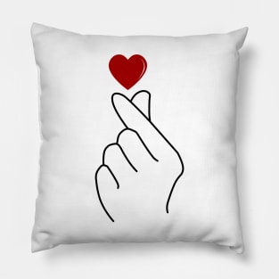 Saranghae Finger Heart Pillow