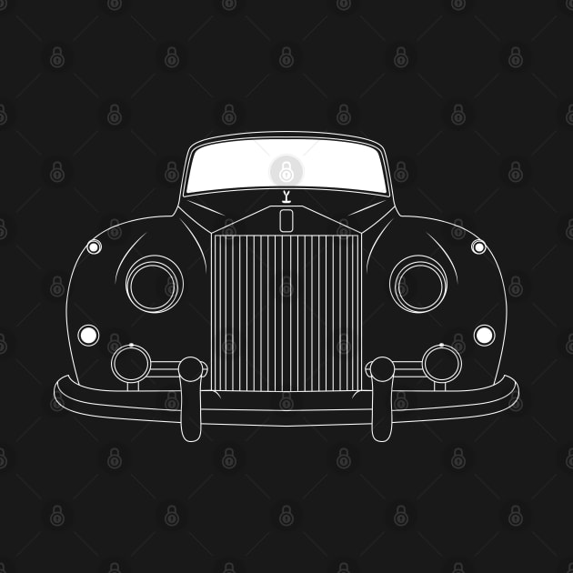 Rolls Royce Ghost Vintage White Outline by kindacoolbutnotreally