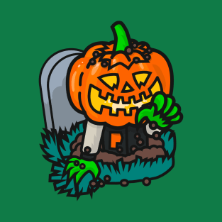 Varsity Pumpkin Grave T-Shirt