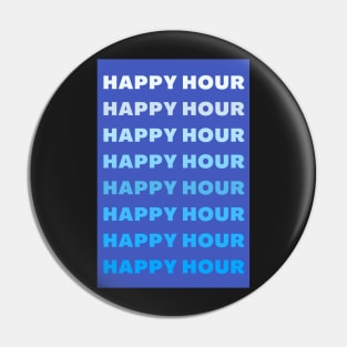 Blue Happy Hour Pin