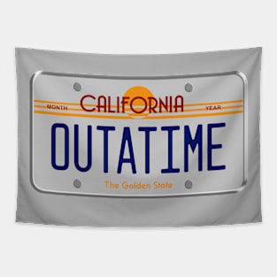 Outatime Plate Vintage Art Tapestry