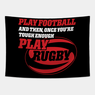 Funny Play Rugby Design Tapestry