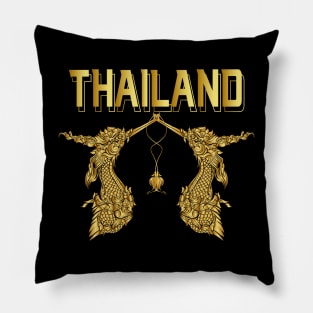 Kinnaree or Phoenix Fairy tale bird.Thai style Thailand ancient. Pillow