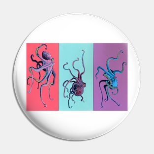 Triple Octopi (Vertical) Pin