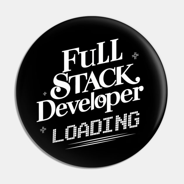 Full Stack Developer Simple Text Pin by GrafiqueDynasty