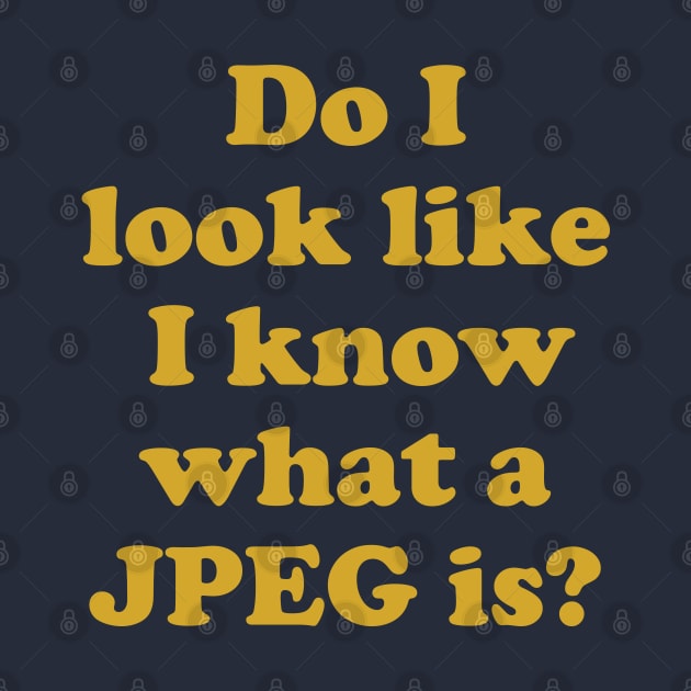Do I look like I know what a JPEG is? by KodiakMilly