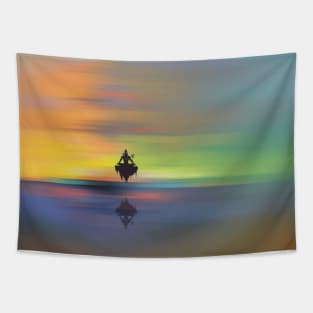 Shiva Meditating - Modern & Aesthetic Artwork Tapestry