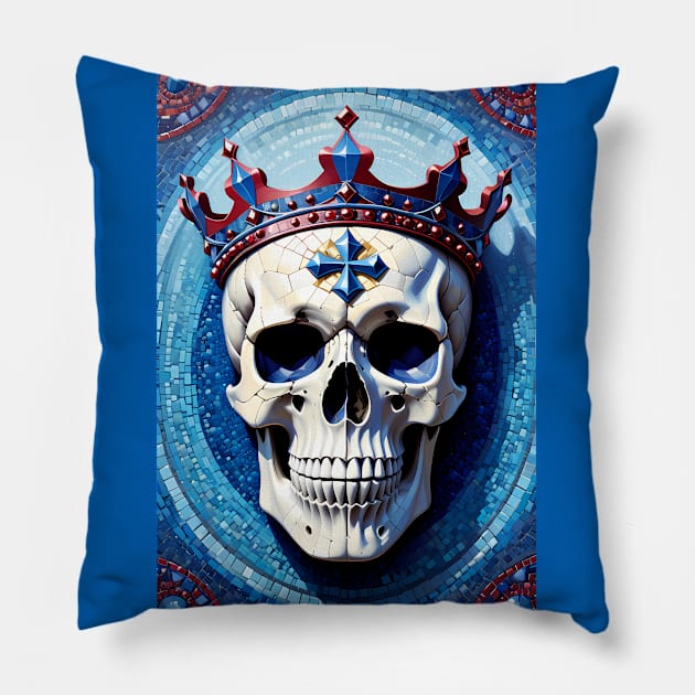 CROWN SKULL HOME DECOR Pillow by vibrain