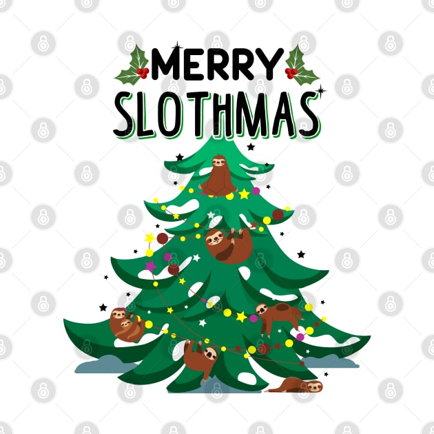 Merry Slothmas Ugly Christmas Sweatshirt by KsuAnn