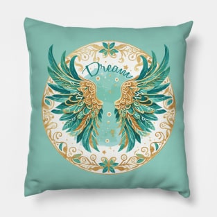 Angel Wings Watercolor Dream Pillow