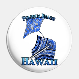 Polihua Beach Vacation Tribal Stingrays Pin