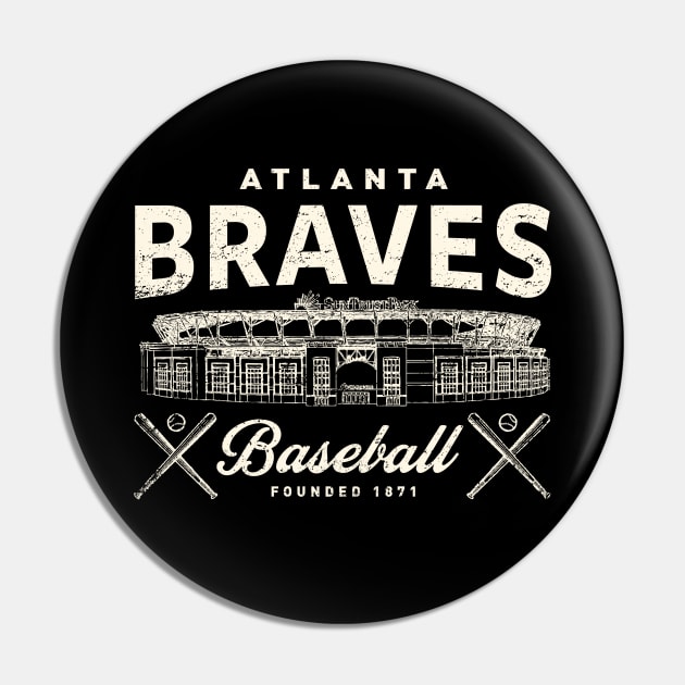 Atlanta Braves Stadium by Buck Tee Original Pin by Buck Tee