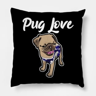 Pug love Pillow