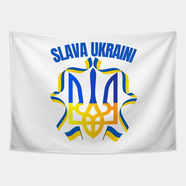 Slava Ukraini, Glory To Ukraine, I Stand With Ukraine Tapestry by Coralgb