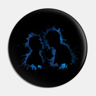 Shadowhunters / The Mortal Instruments - Malec voids and outline splashes (blue galaxy) - Alec Lightwood and Magnus Bane / Matthew Daddario and Harry Shum Jr Pin