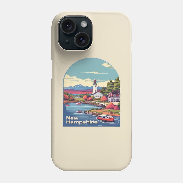 New Hampshire Vintage Design Phone Case by huefinder