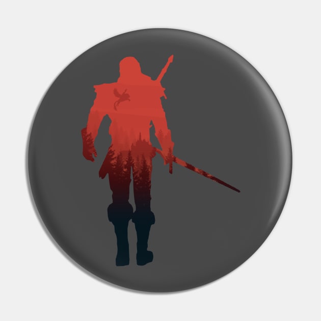 Witch hunter with sword - red variant Pin by Rackham