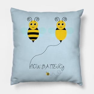 Funny Bees Low Battery Pillow
