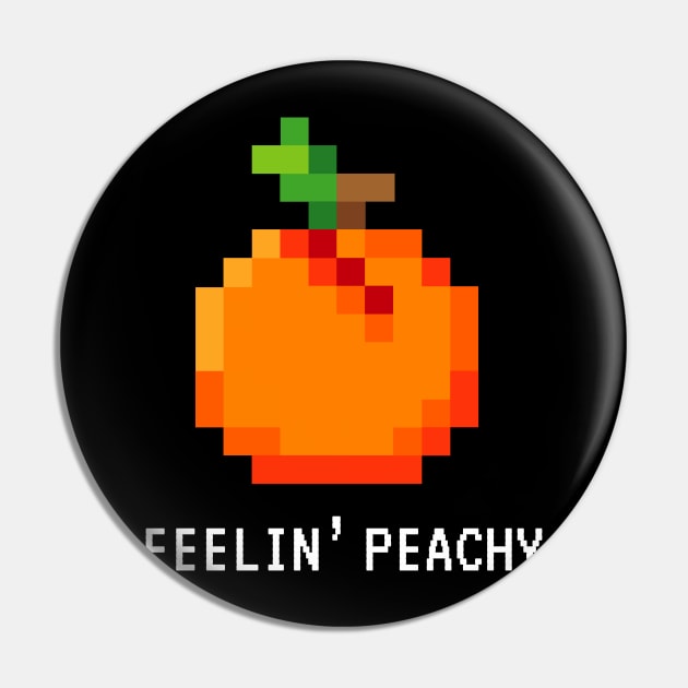 8-Bit Gaming Feelin Peachy Pin by propellerhead