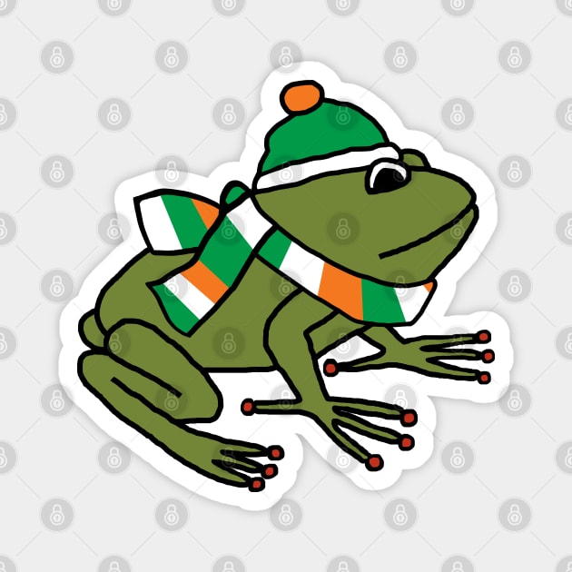 Cute Irish Frog on St Patricks Day Magnet by ellenhenryart