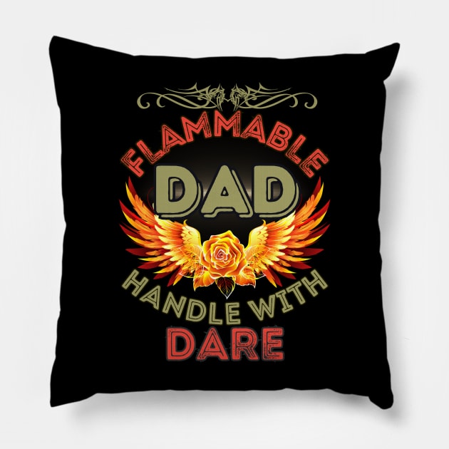 Flammable Dad - Dad Birthday Pillow by SEIKA by FP