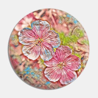 Pink Lunapic Geraniums Pin