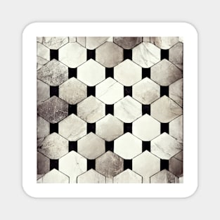 Faux Marble Tiles Art Deco Magnet