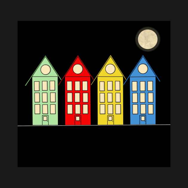 4 Houses... Colors. by AtelierFafard