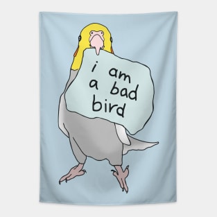 I am a bad bird - cockatiel Tapestry