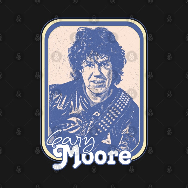 Gary Moore /// Retro Styled Fan Art Design by DankFutura