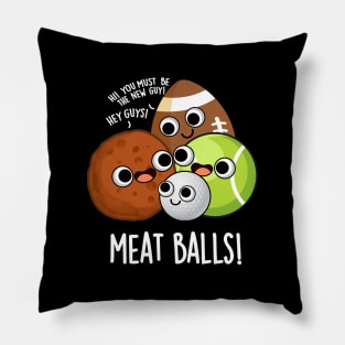 Meat Balls Funny Food Pun Pillow