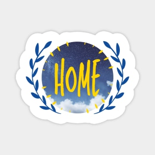 Home Blue and Yellow - Artistic Sky Magnet