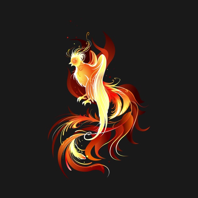 Fiery Bird ( Fire Phoenix ) by Blackmoon9