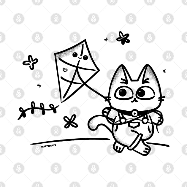 Kite Kitty by plattercats