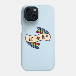 Pronoun Badge He/Him Phone Case