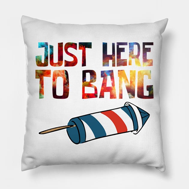Just Here to Bang Pillow by CF.LAB.DESIGN