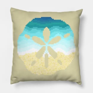 Modern Pixel Sea Sand Dollar Pillow