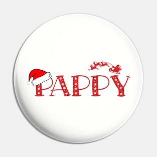 Christmas Family Name "Pappy" Photo Design Shirt Pin