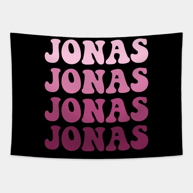 Personalized Name Jonas I Love Jonas Tapestry by deafcrafts