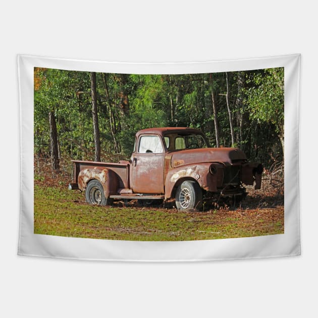 Corroded Old Truck Tapestry by Cynthia48