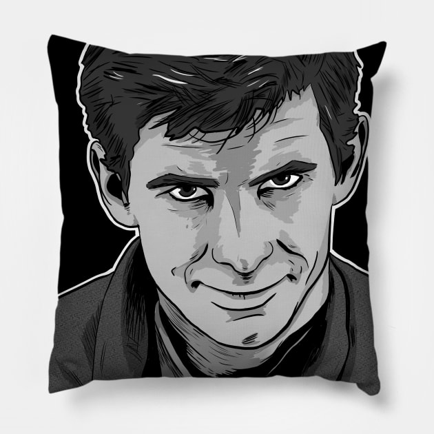 Norman Bates Pillow by Black Snow Comics